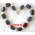 wholesale fashion amethyst gemstone necklace jewelry GMN0118